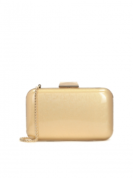 Ladies' golden clutch bag LOUISE