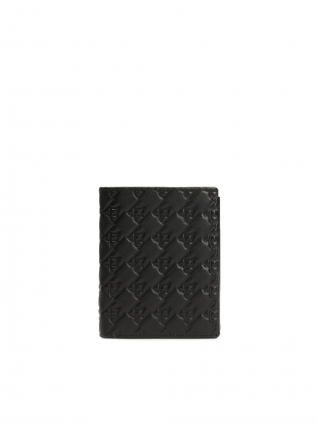 Leather wallet with embossed pattern IGOR