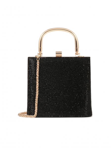 Evening bag with crystals and a handle BELLATRIX