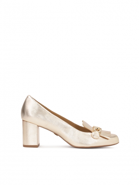 Gold timeless post pumps WENDY
