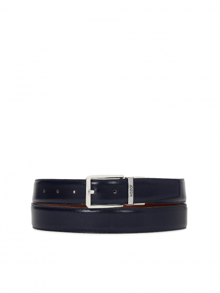 Man's navy blue and brown reversible belt ROCARD