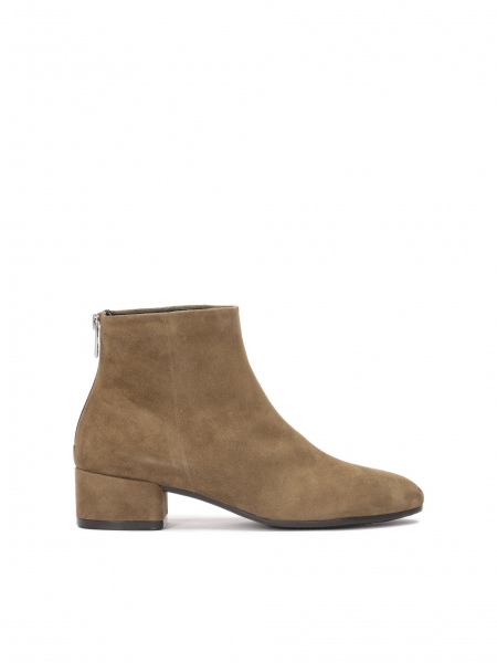 Classic suede boots with low heel GALLA