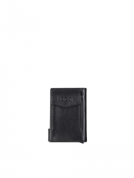 Czarny automatyczny portfel męski NOAH