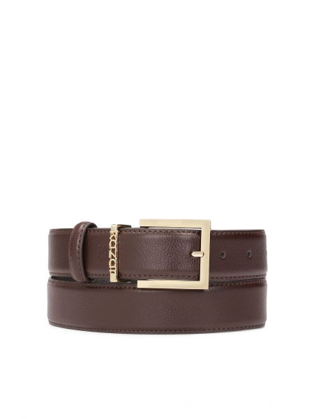 Women's leather belt in brown color  SABANA
