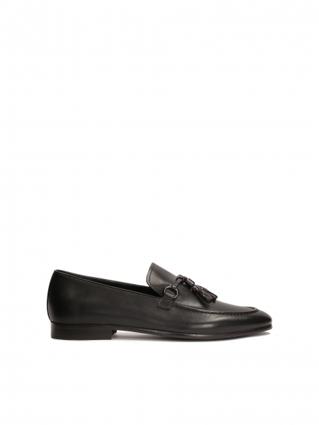 Fekete loafer bojtos cipő  SAHAND
