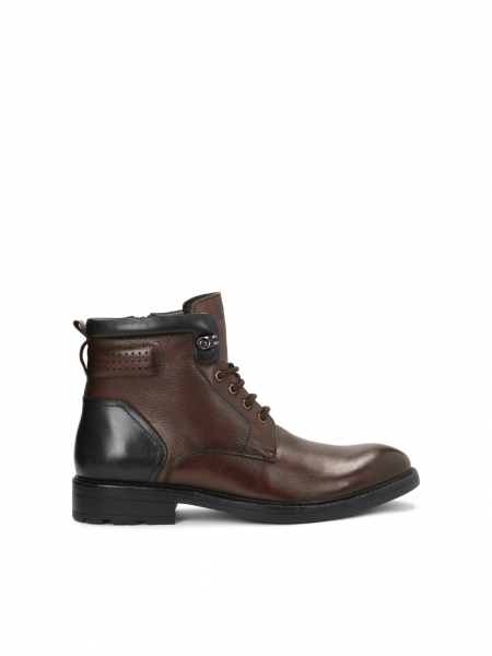 Men's brown and black chukka boots FABRIZIO