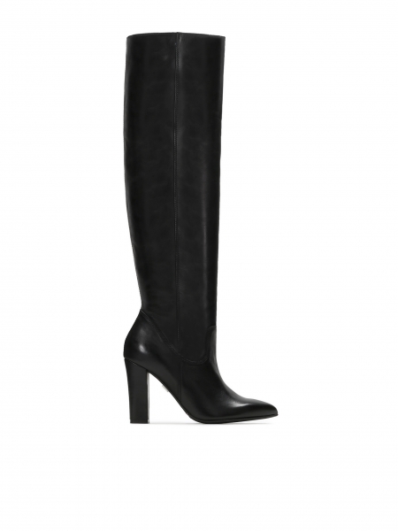 Ladies’ black over knee boots NURAN