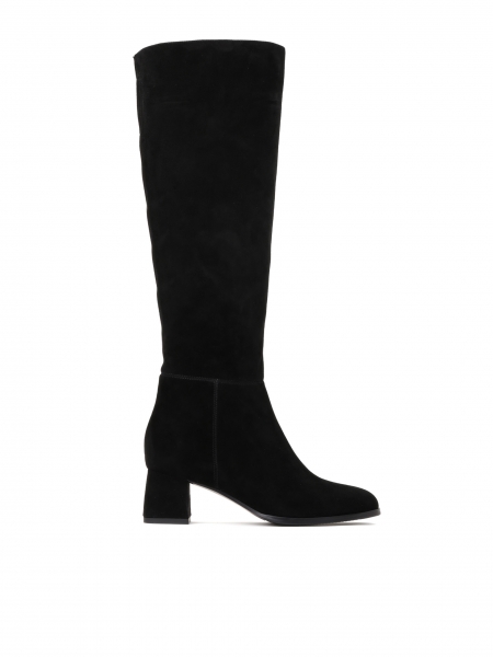 Ladies' black high boots KATHLEEN