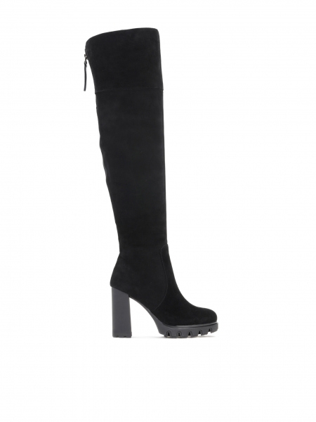 Ladies' black high boots ANDY