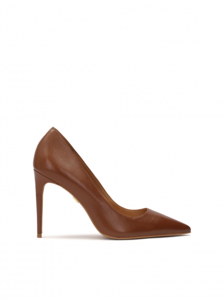 Brown classic pumps with pointed toes NEW LUCIANA