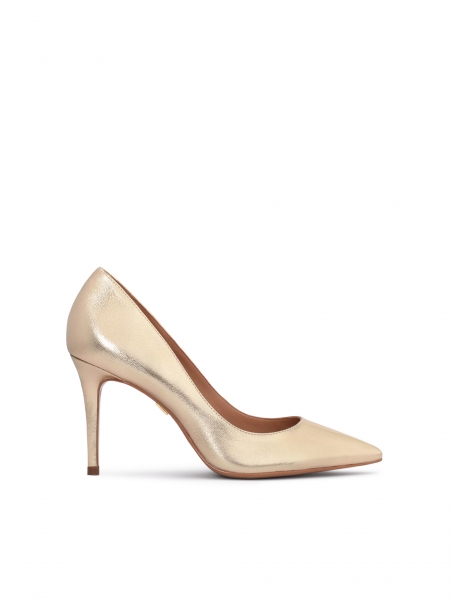 Fényűző arany bőr női cipő NEW PARIS