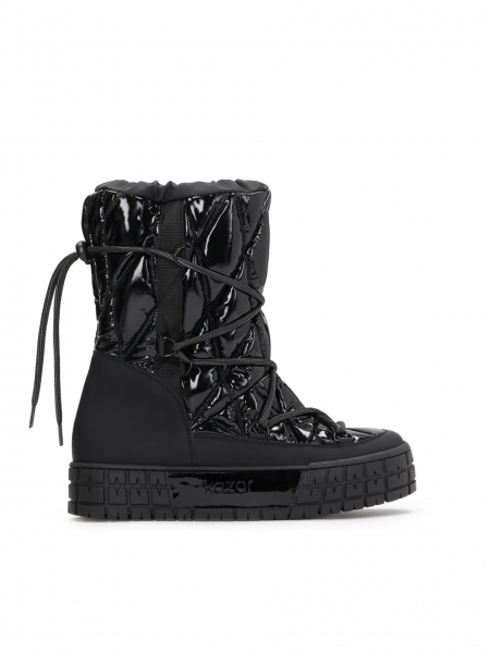 Ladies' black ankle boots SNOWFLAKE