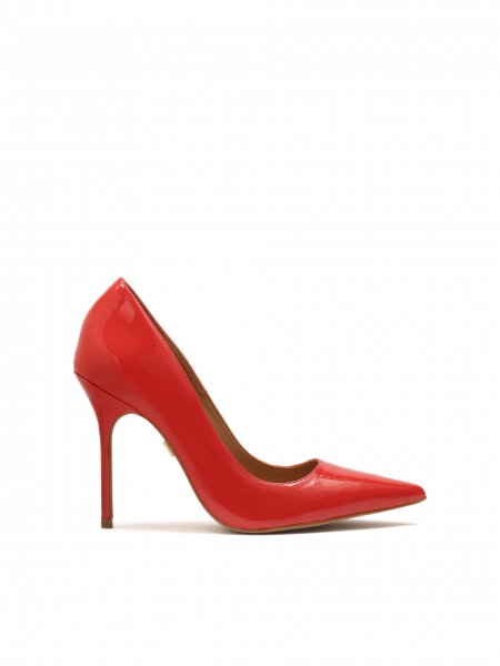 Piros lakkozott tűsarkú cipő NEW BIANCA