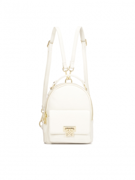 Small leather backpack in urban style HEMERA