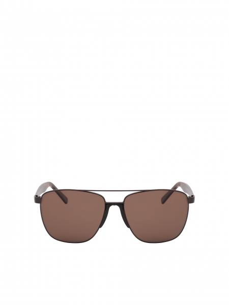 Brązowe okulary przeciwsłoneczne Aviator z polaryzacją 