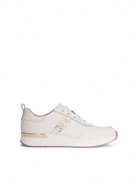 Białe skórzane sneakersy damskie w minimalistycznym stylu BAHIA