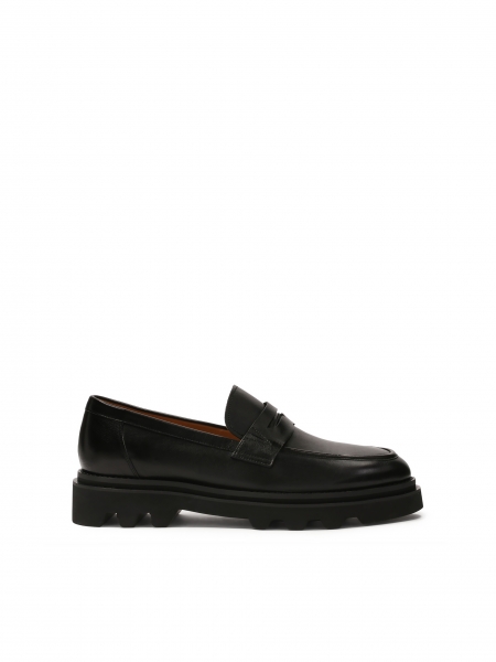 Men’s leather loafers on a thick sole  LYNX