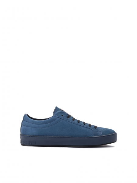Men’s navy blue suede shoes LEONID