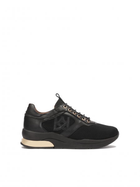 Ladies’ black sneakers made of combined materials TALLA