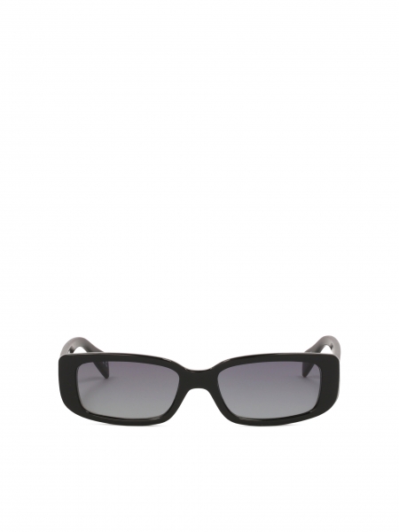 Czarne okulary przeciwsłoneczne o prostokątnym kształcie BRYLEE