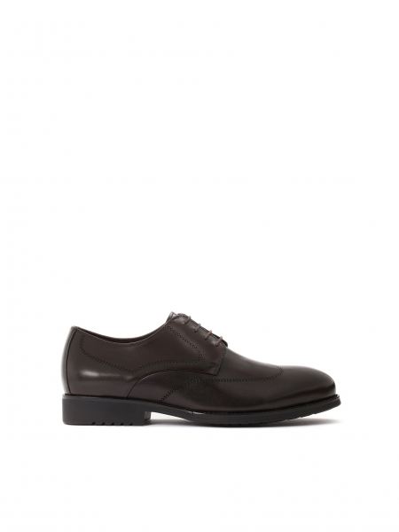 Braune Derby-Schuhe für Herren mit elegantem Lochmuster AKSEL