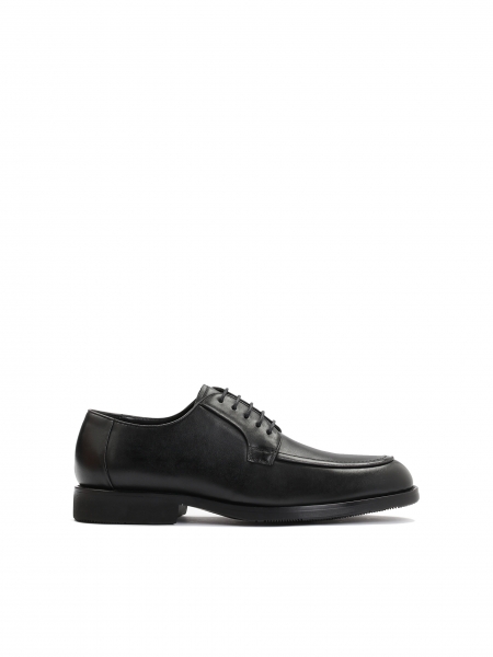 Men’s black leather Derby shoes AYLER