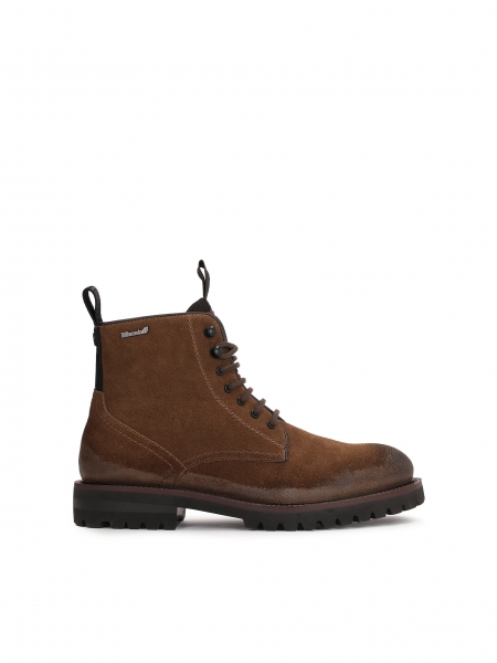 Men's brown boots, durable and warm HARGY