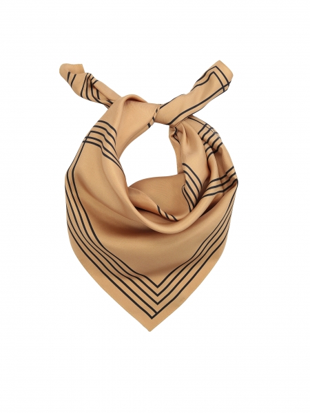 Bruine zijden sjaal 