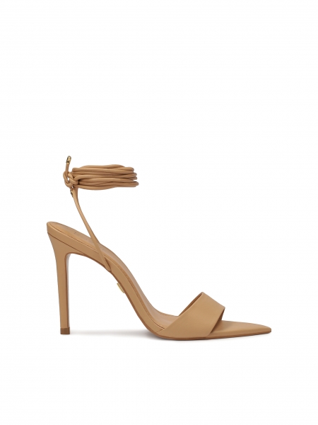 Spiky leather sandals laced around the ankle IRINA