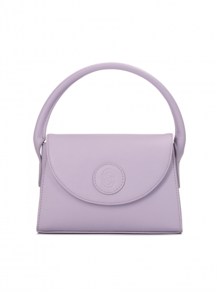 Bolso de color lila en forma de baúl SARA