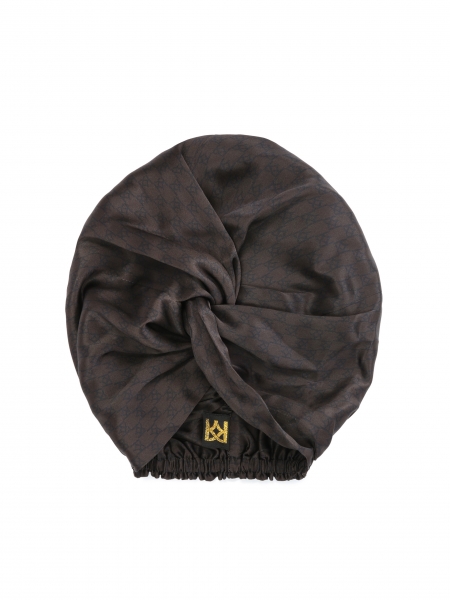 Head turban made of smooth silk satin 