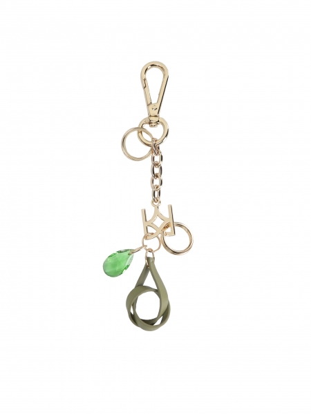 Stylish keychain in golden colour with pendants 