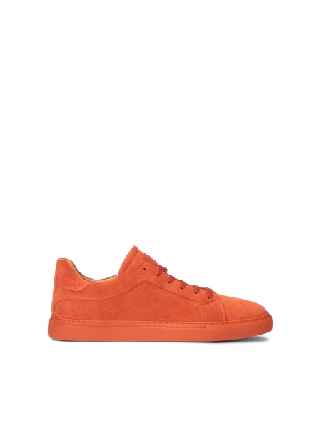 Orangefarbene Herren-Sneaker im urbanen Stil BLAYNE