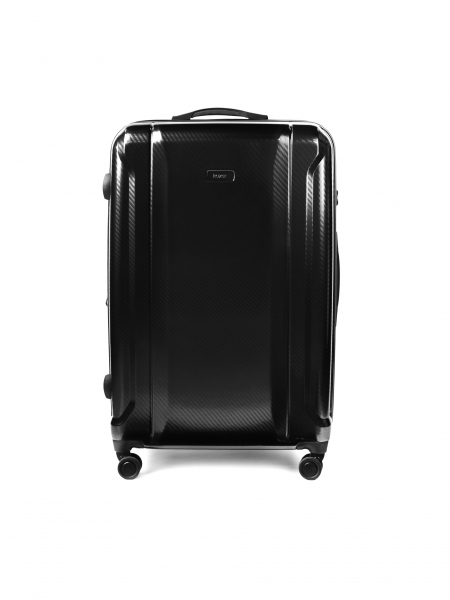 Grande valise cabine noire structurée avec serrure à combinaison AIRPORT MODE