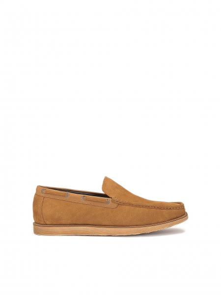 Men's suede casual shoes in moccasin style MIHAI