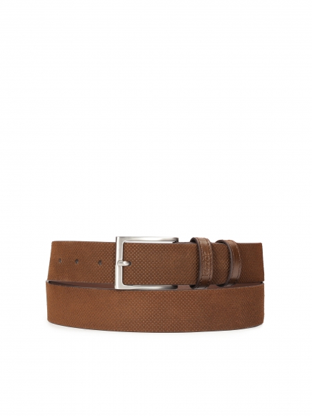 Casual men's belt with embossing FLORIANO