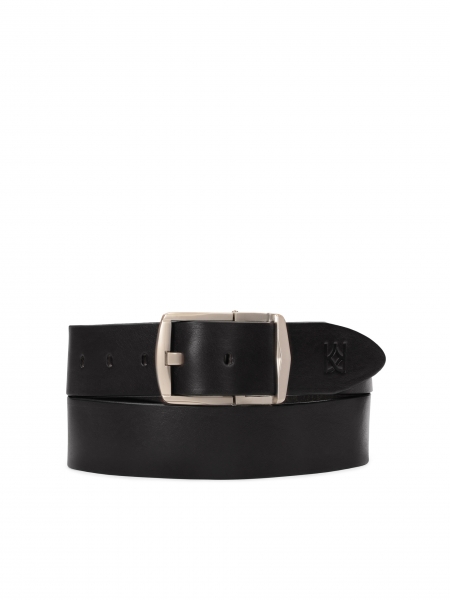 Leather belt with original buckle GILES