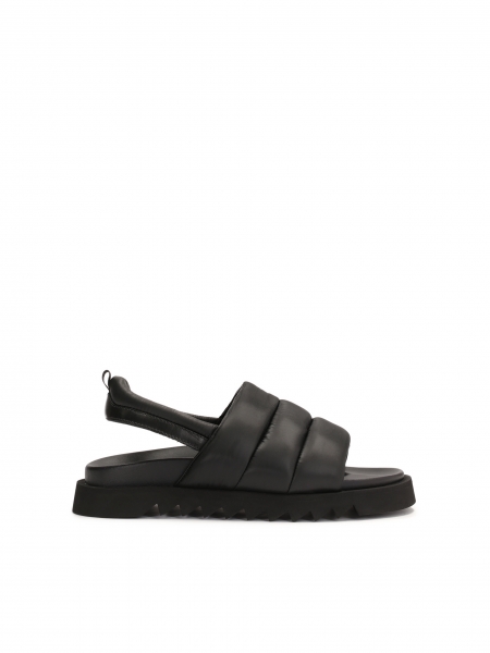 Men's sandals with wide quilted strap YONAH
