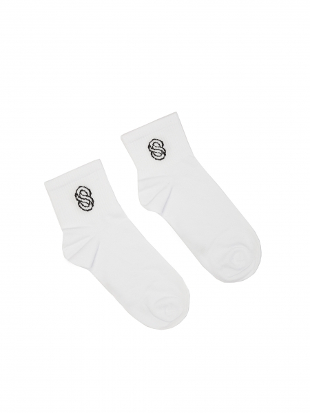 Witte katoenen sokken 