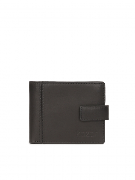 Classic black wallet with clasp TIMILUS