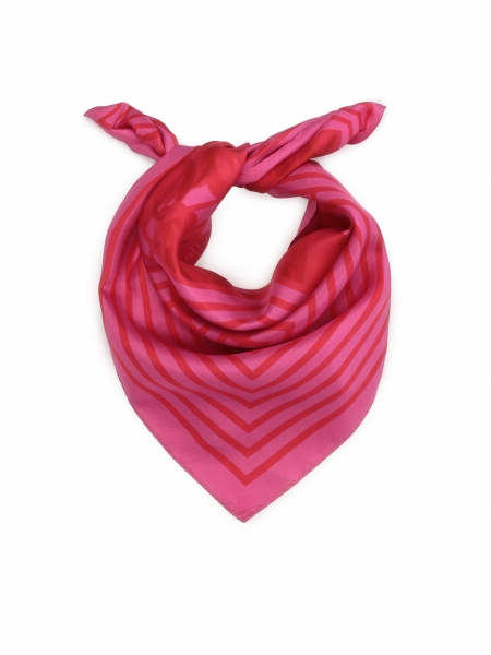 Esclusivo foulard in seta con motivo floreale SEYNA S