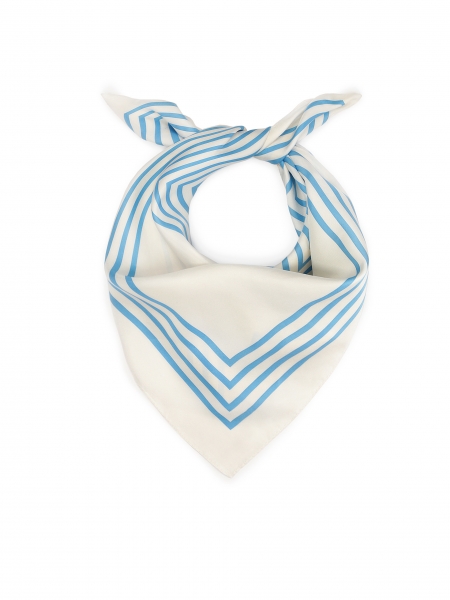 Luxe zijden sjaal met geometrisch patroon 
