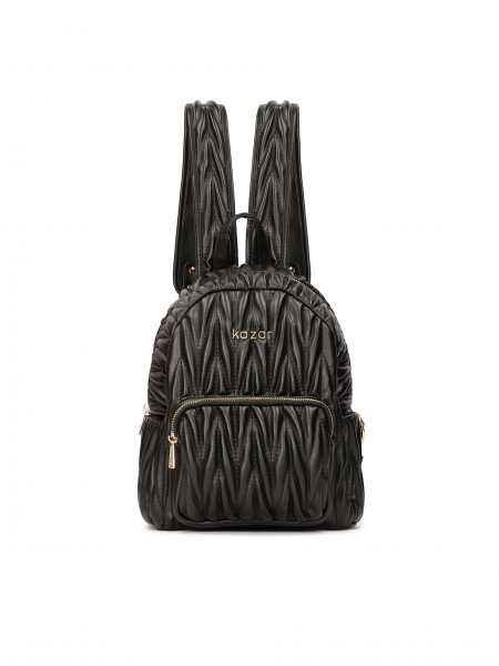 Black backpack with fine quilting MOXIE