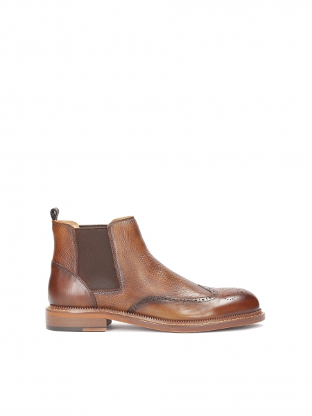 Brown Chelsea boots with rosette embellishment LETO