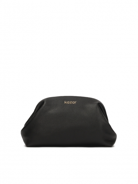 Black clutch bag to carry in hand SELA