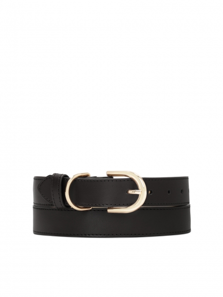 Classic narrow belt with half-round buckle  COOKIE