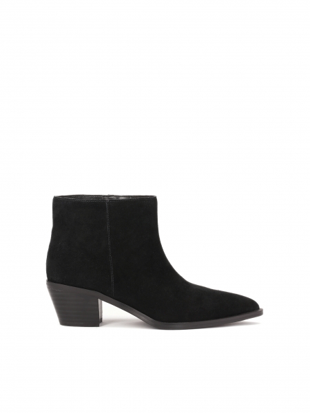 Suede boots with low wide upper ROSEAU