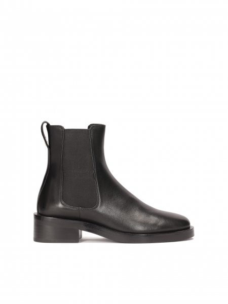 Minimalistische schwarze Chelsea-Stiefel für Frauen REGGIE