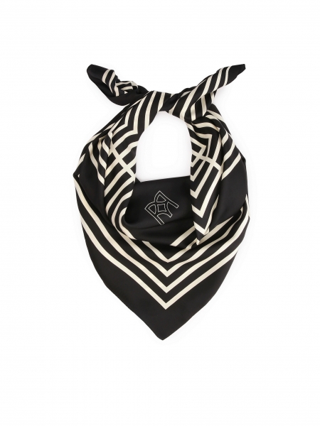 Grote zijden sjaal met geometrische patronen NOME