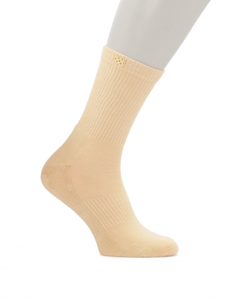 Bézs színű magas zokni monogrammal MERCER